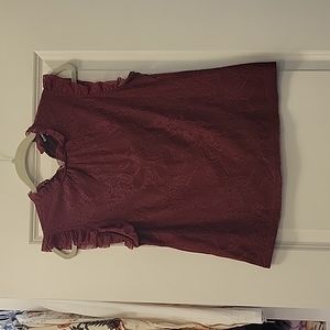 Express lace ruffle top